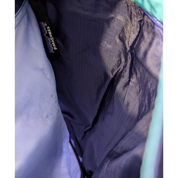 Vintage Patagonia Anorak Pullover Windbreaker Jacket Blue Mens L Hooded - Picture 6 of 7